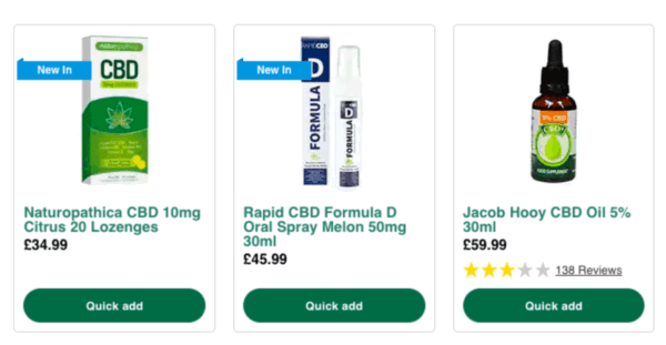 Κανναβιδιόλη (CBD) Holland & Barrett